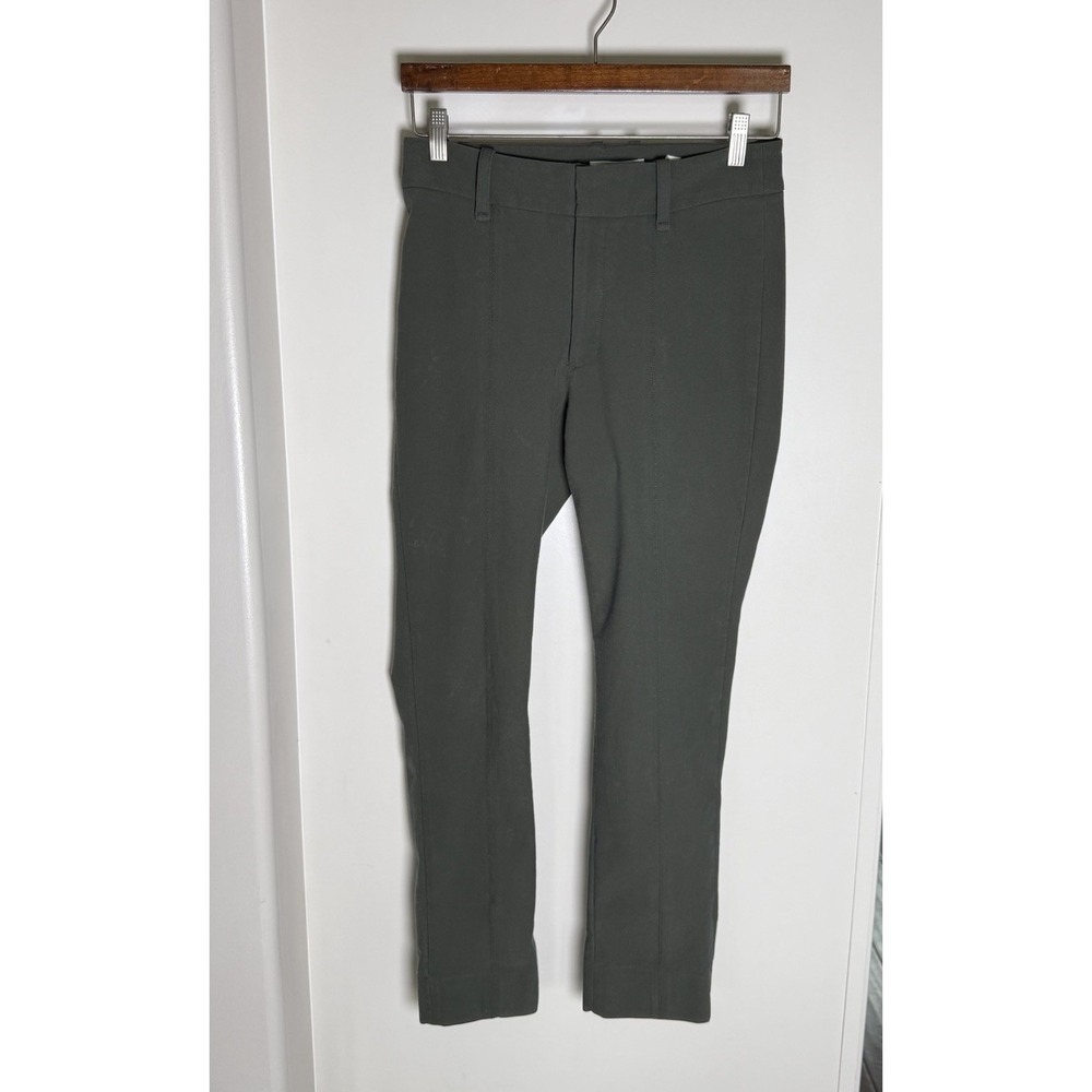 VINCE High Rise Green Skinny Pants Woman Size Medium Minimalist Quiet Luxury